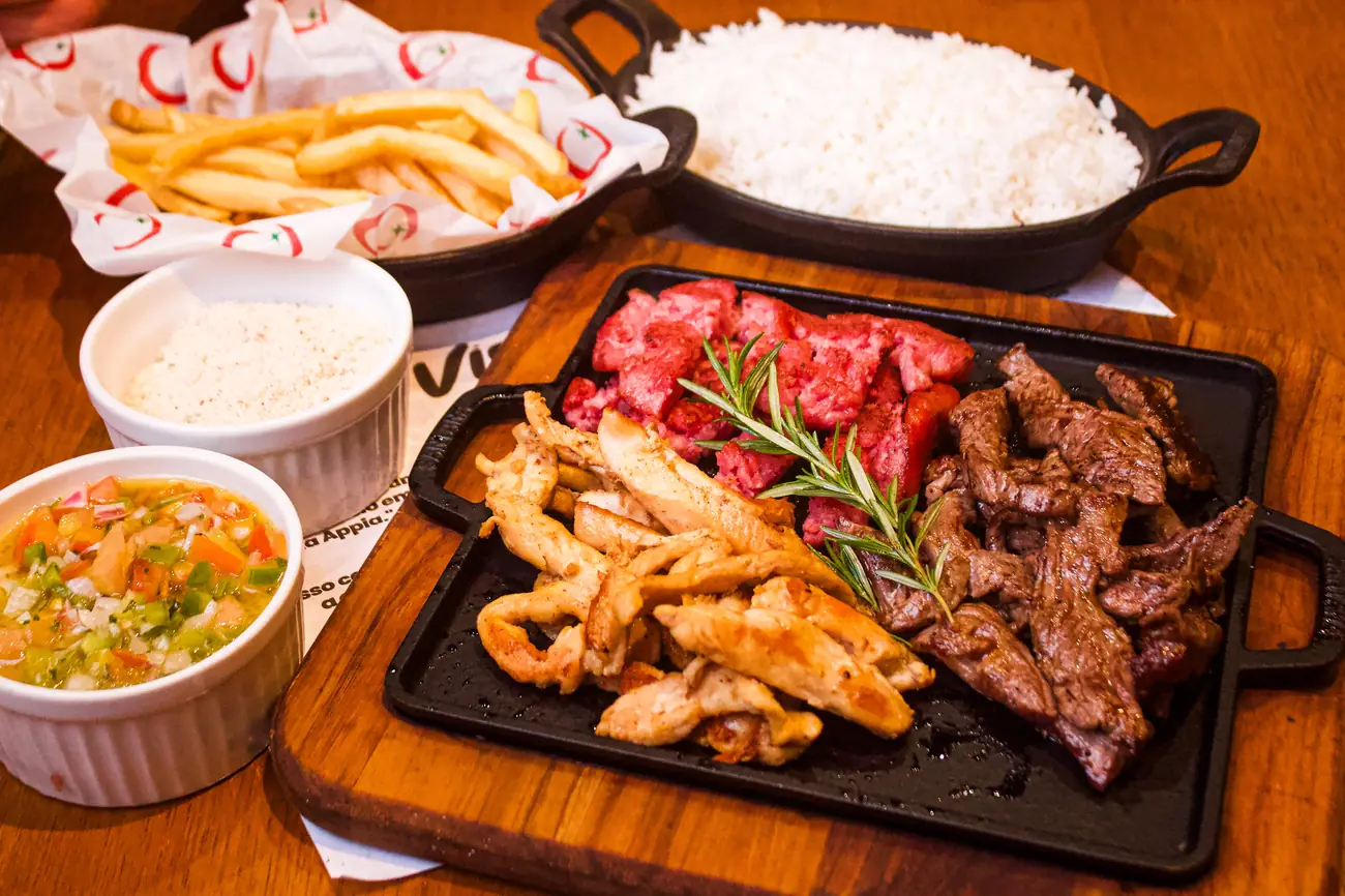 Churrasco misto na chapa